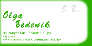 olga bedenik business card